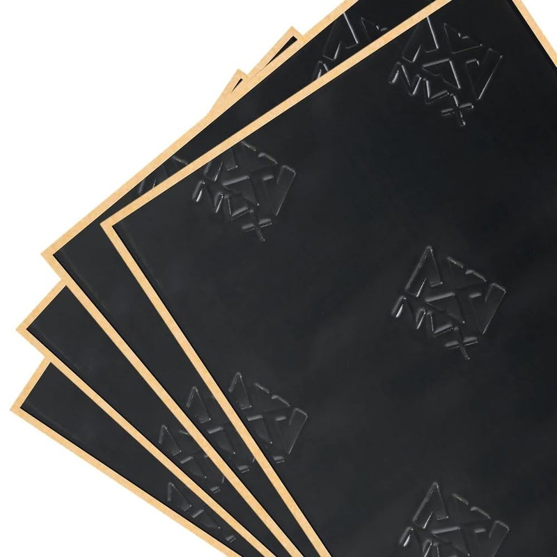 NVX Stealth Black SDBDK12 90 mil Thick 12 sqft. Car Sound Damping Mat, Butyl Automotive Sound Deadener, Audio Noise Vibration Insulation and Dampening (Four 12â€ x 36â€ Pieces) - Image 1